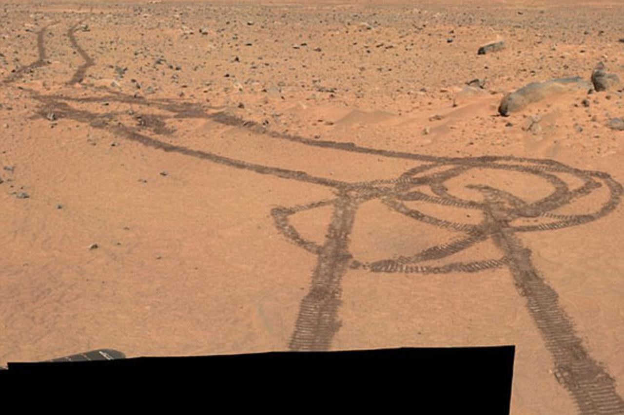 Rover na MArsu nacrtao penis