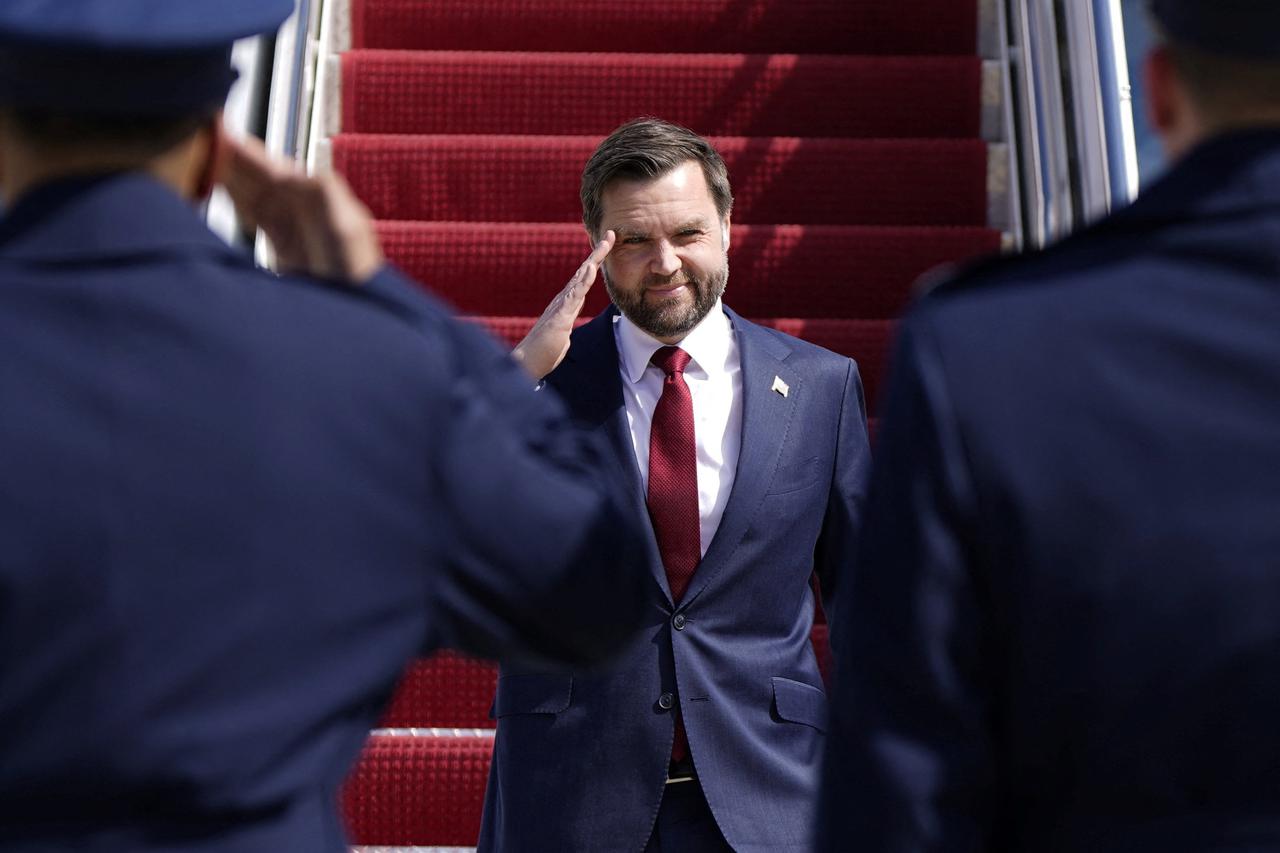 Vice President JD Vance disembarks Air Force Two at Joint Base Andrews