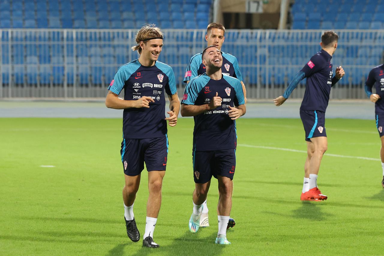 Rijad: Trening hrvatske nogometne reprezentacije uoči utakmice protiv Saudijske Arabije