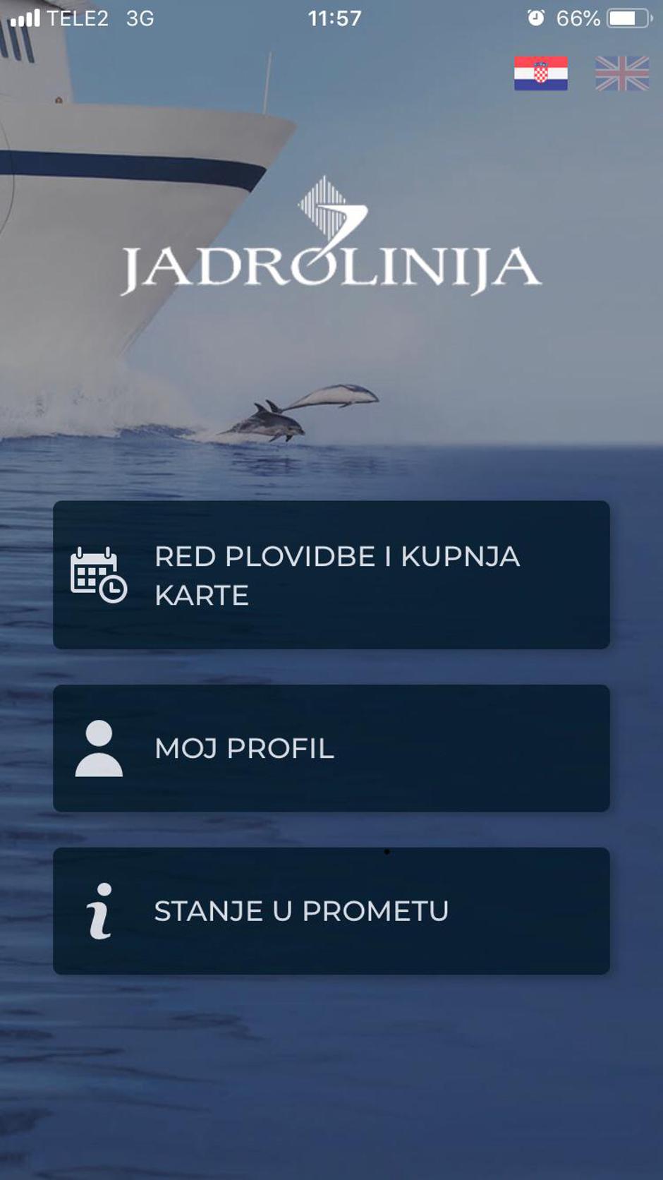 Mobilna aplikacija Jadrolinije