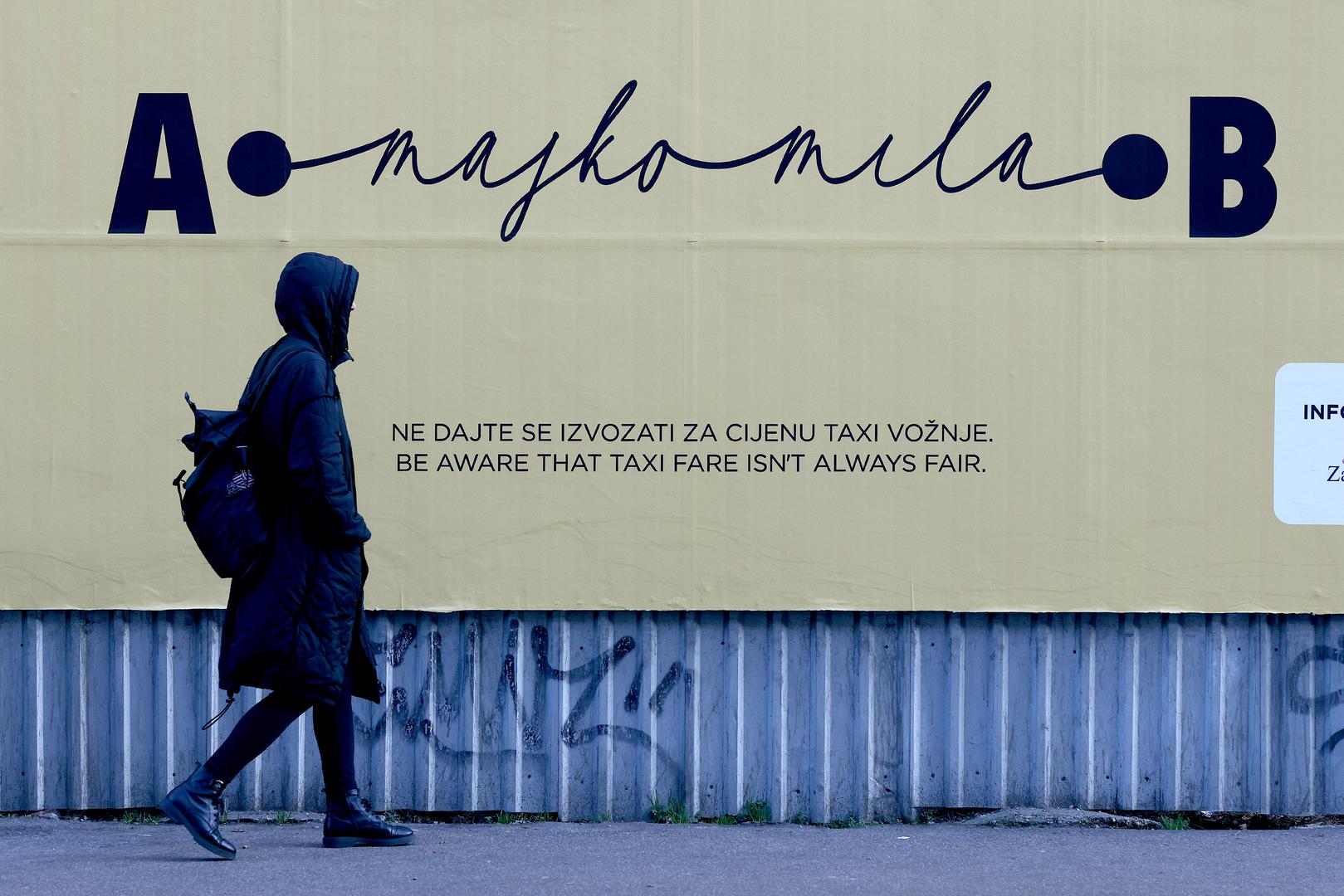 Kampanja se provodi dvojezično na hrvatskom i engleskom jeziku, na frekventnim lokacijama u užem središtu grada, u blizini bolnica i kolodvora, kao i u dolaznom prostoru Zračne luke Franjo Tuđman. "Ne dajte se izvozati za cijenu taxi vožnje", piše na plakatu. 