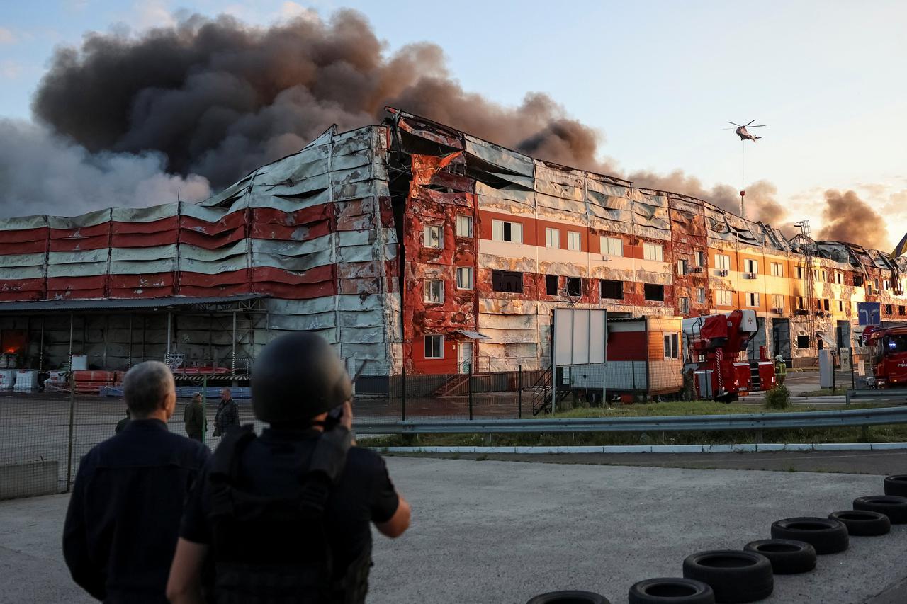Russian missile strike in Kyiv region