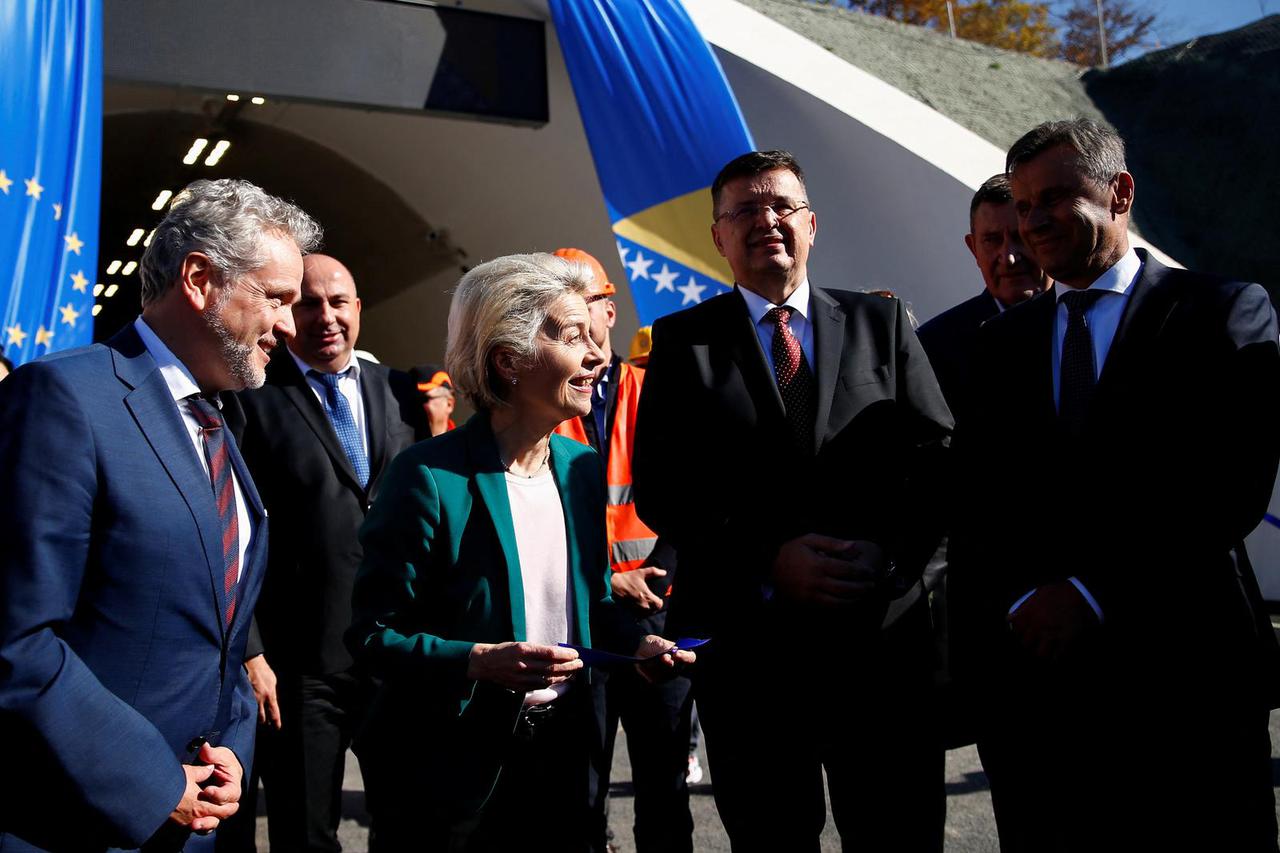 EC President von der Leyen opens the Tunnel Ivan, on the Corridor Vc near Sarajevo