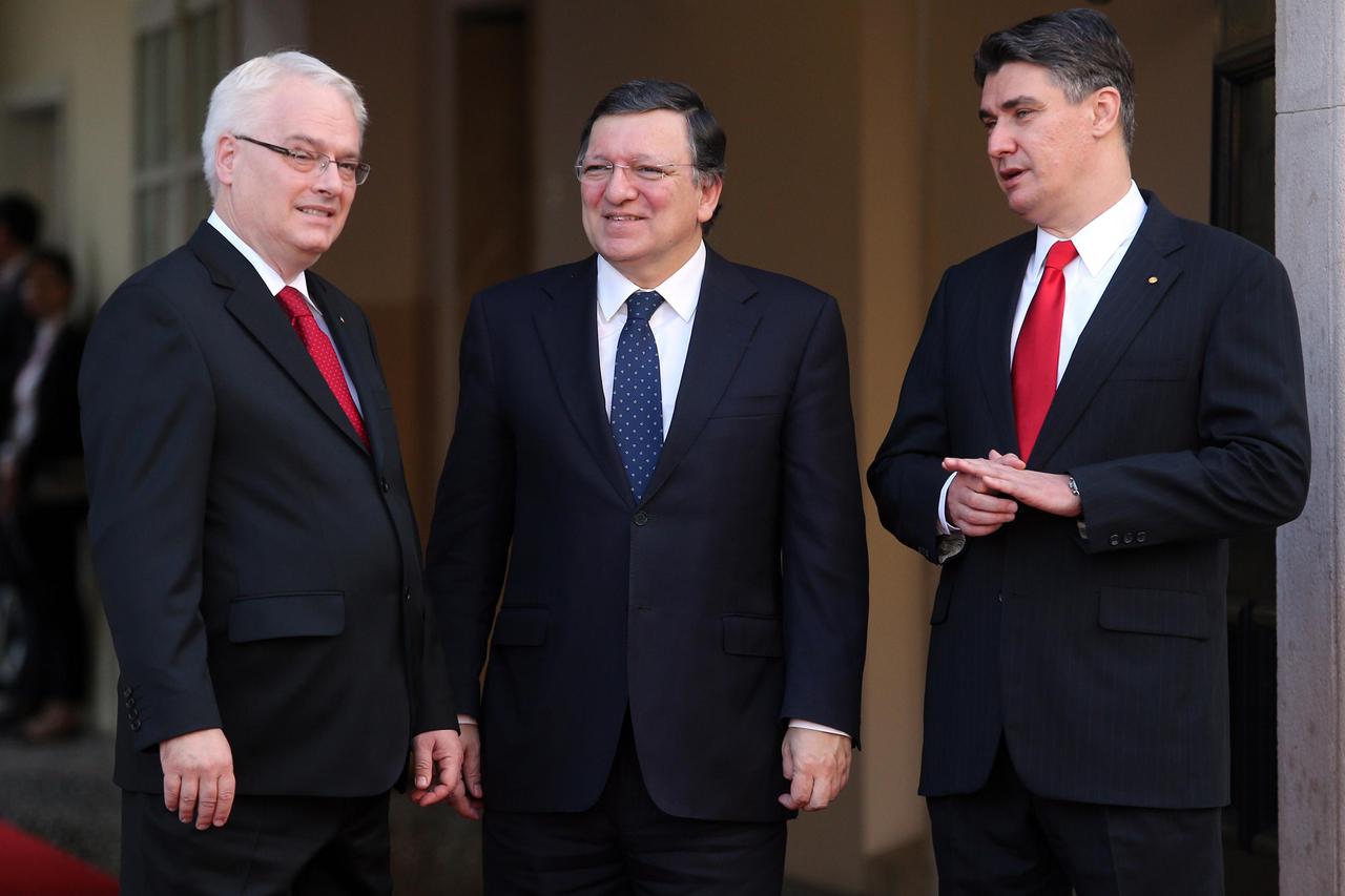 Ivo Josipović, Zoran Milanović i Manuel Barroso