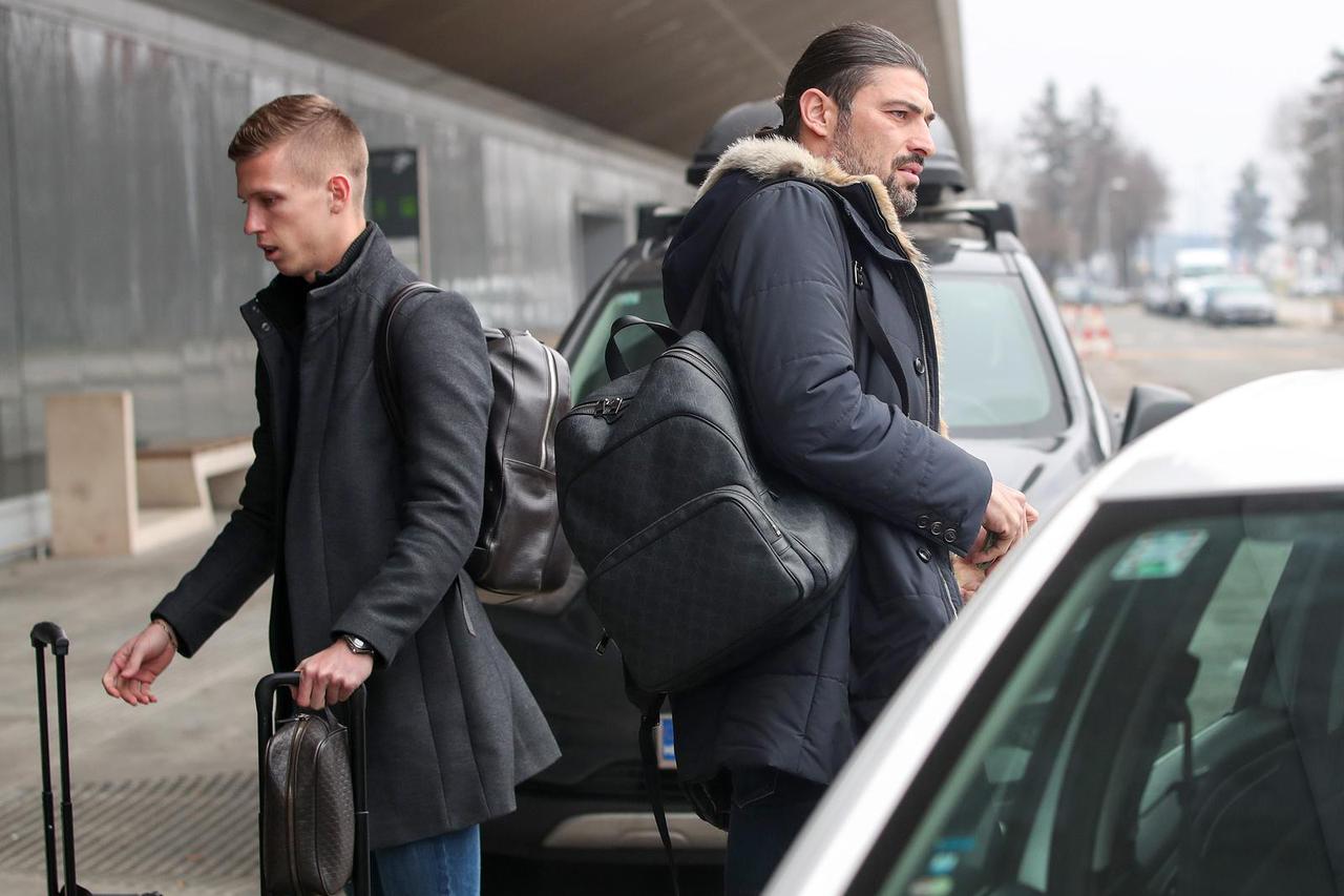 Zagreb: Dani Olmo u zračnoj luci Zagreb na odlasku za Njemačku
