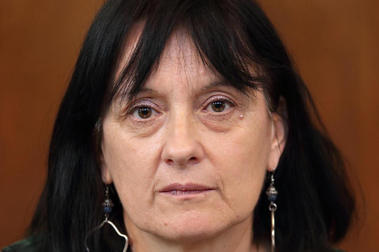 15.04.2013., Zagreb -  U Hrvatskom drzavnom arhivu odrzano je javno predstavljanje Hrvatskog pravopisa Instituta za hrvatski jezik. Milica Mihaljevic. Photo: Davor Puklavec/PIXSELL