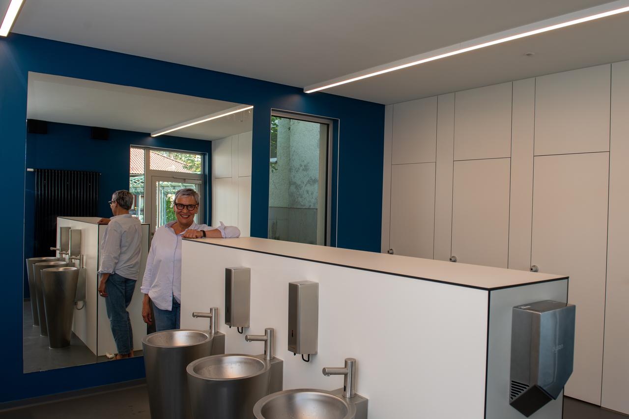 Unisex toilets at Ulm school