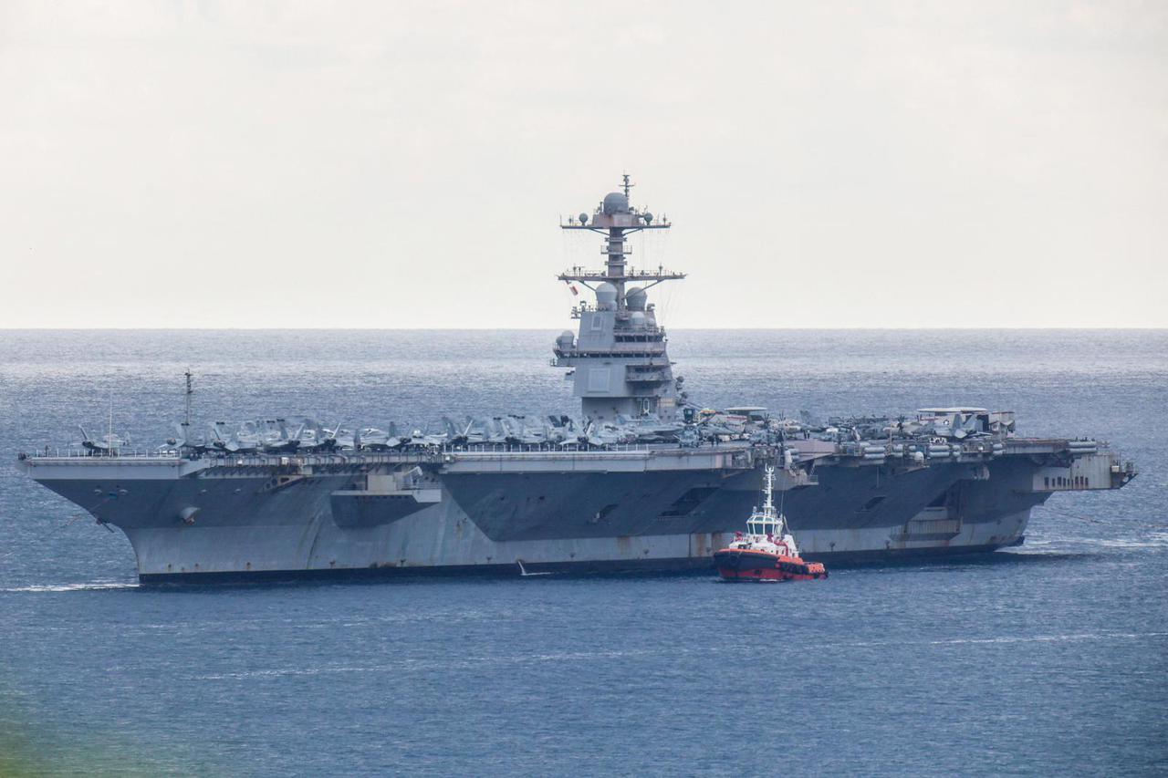 USS Gerald R. Ford aircraft carrier arrives at Souda Bay