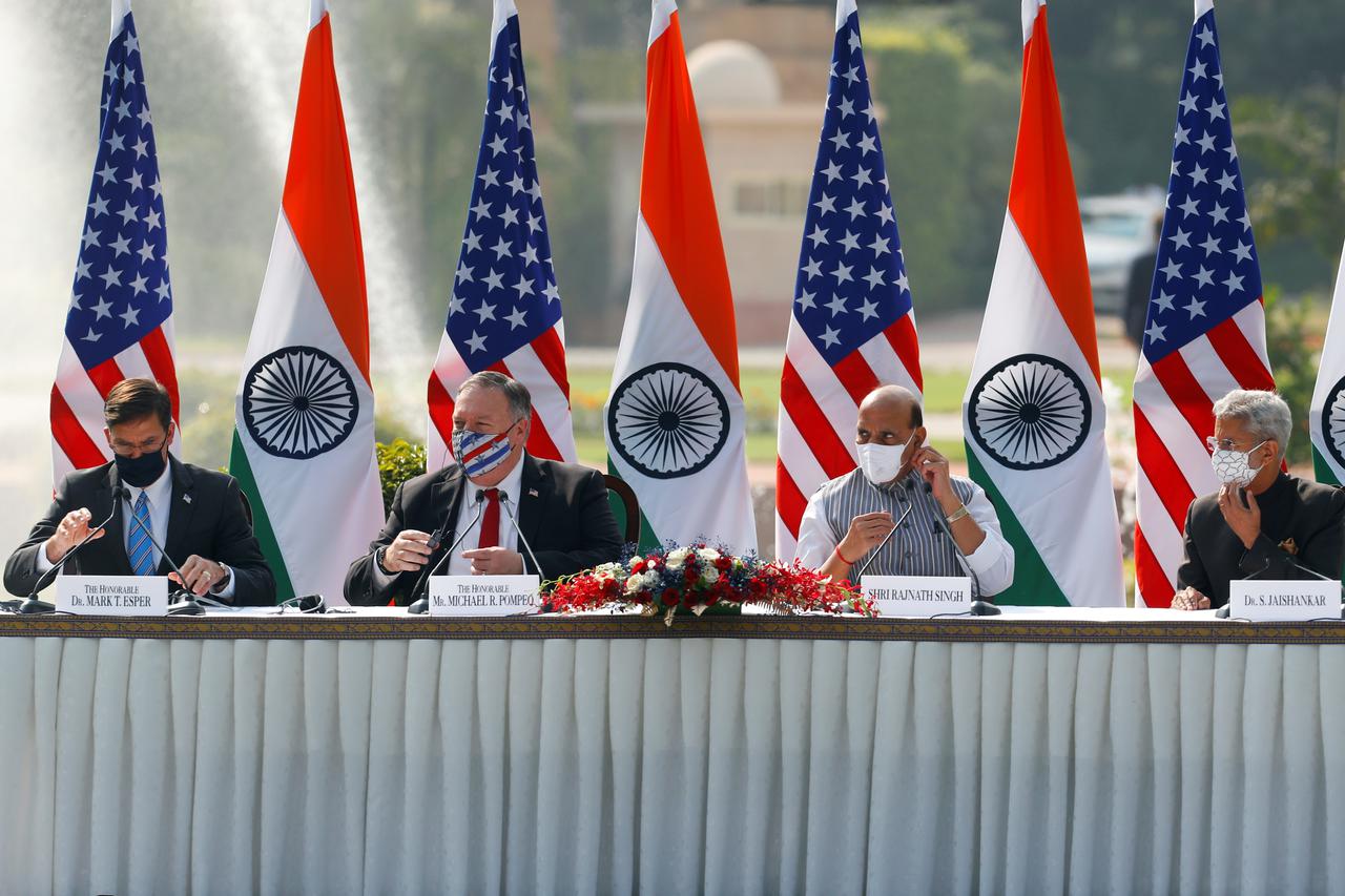 U.S. Secretary of State of Mike Pompeo and U.S. Defense Secretary Mark Esper visit India
