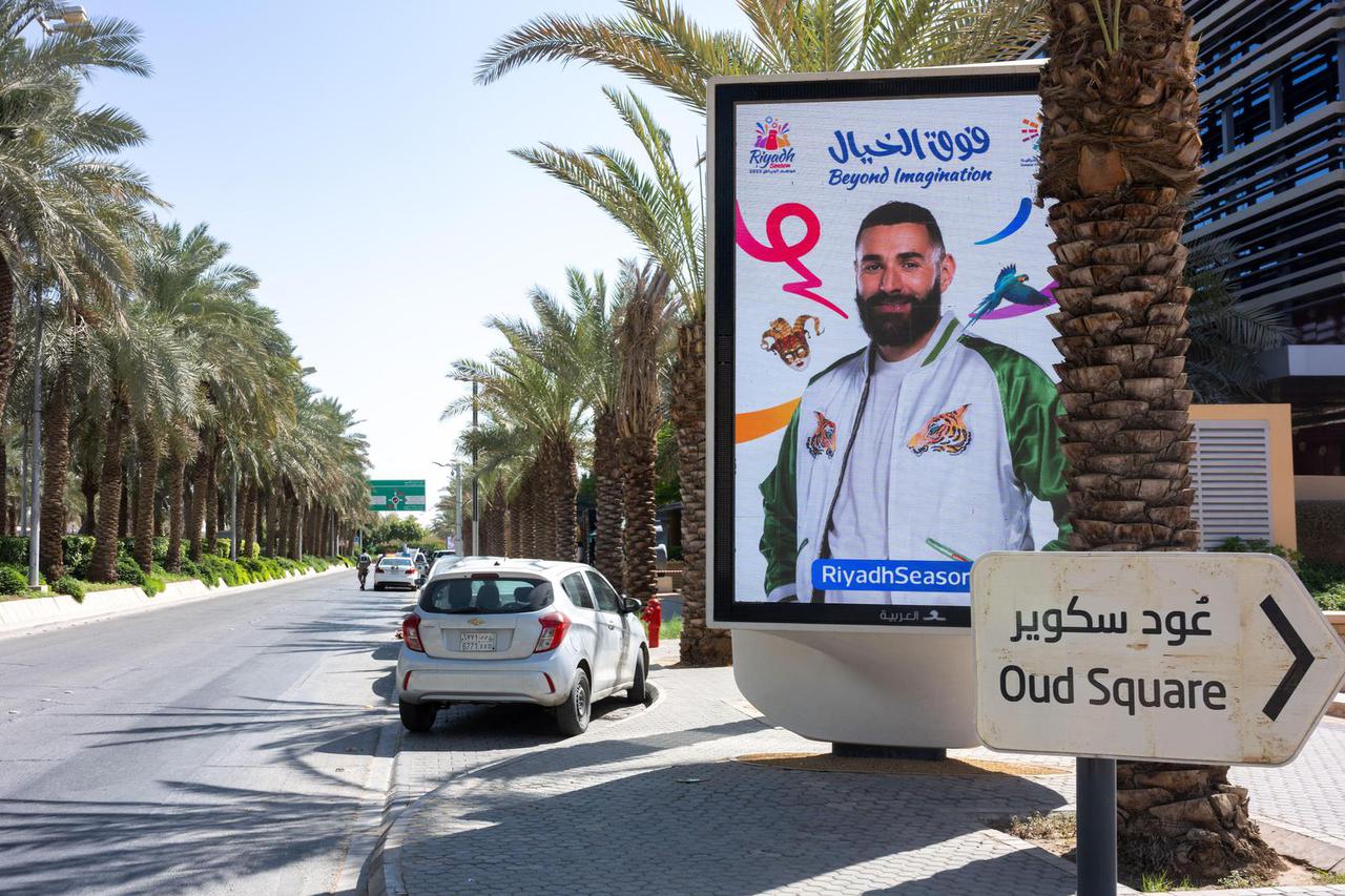 Karim Benzema on Billboards and Clips in Saudi Arabia - Riyadh