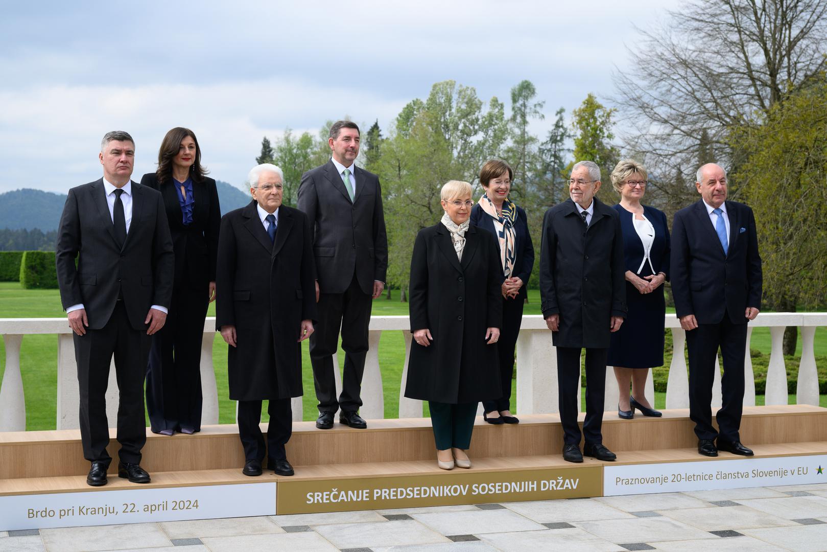 Osim Milanovića, slovenska predsjednica Nataša Pirc Musar okupila je u Brdu kod Kranja kolege iz Austrije, Italije i Mađarske - Alexandera Van der Bellena, Sergia Mattarellu i Tamasa Sulyokoa. 