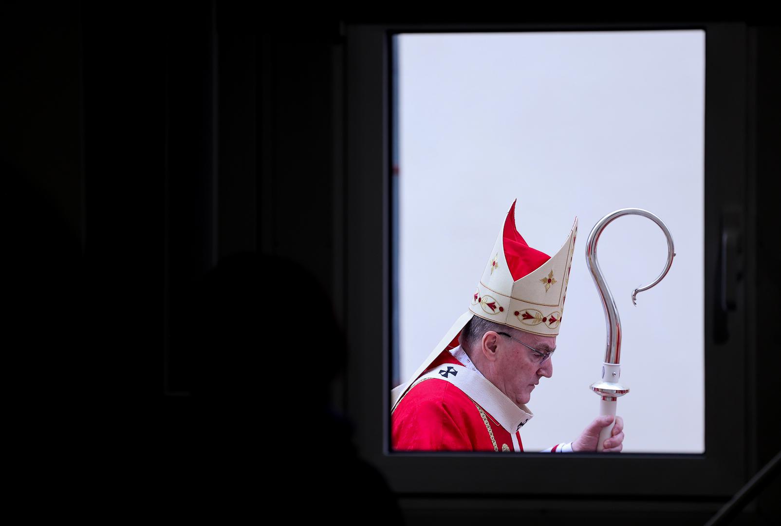 02.04.2023., Zagreb - Zagrebacki nadbiskup kardinal Josip Bozanic predvodio je euharistijsko slavlje i obred Velikog tjedna: Nedjelja Muke Gospodnje - Cvjetnica. Photo: Marko Prpic/PIXSELL