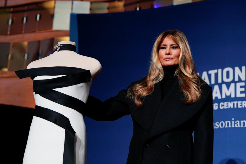 U.S. first lady Melania Trump's 2025 inaugural gown
