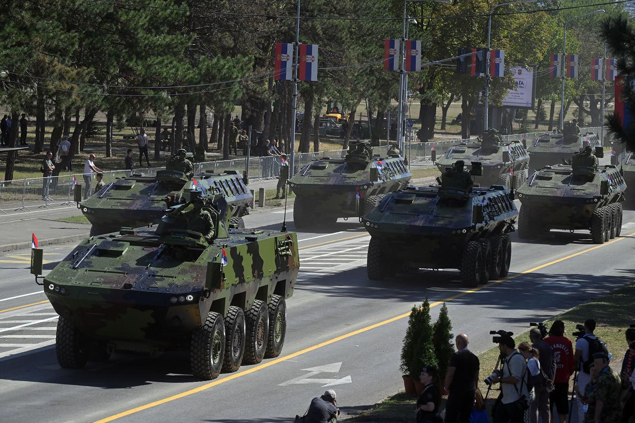 Generalna proba vojne parade "Snaga jedinstva" u Novom Beogradu