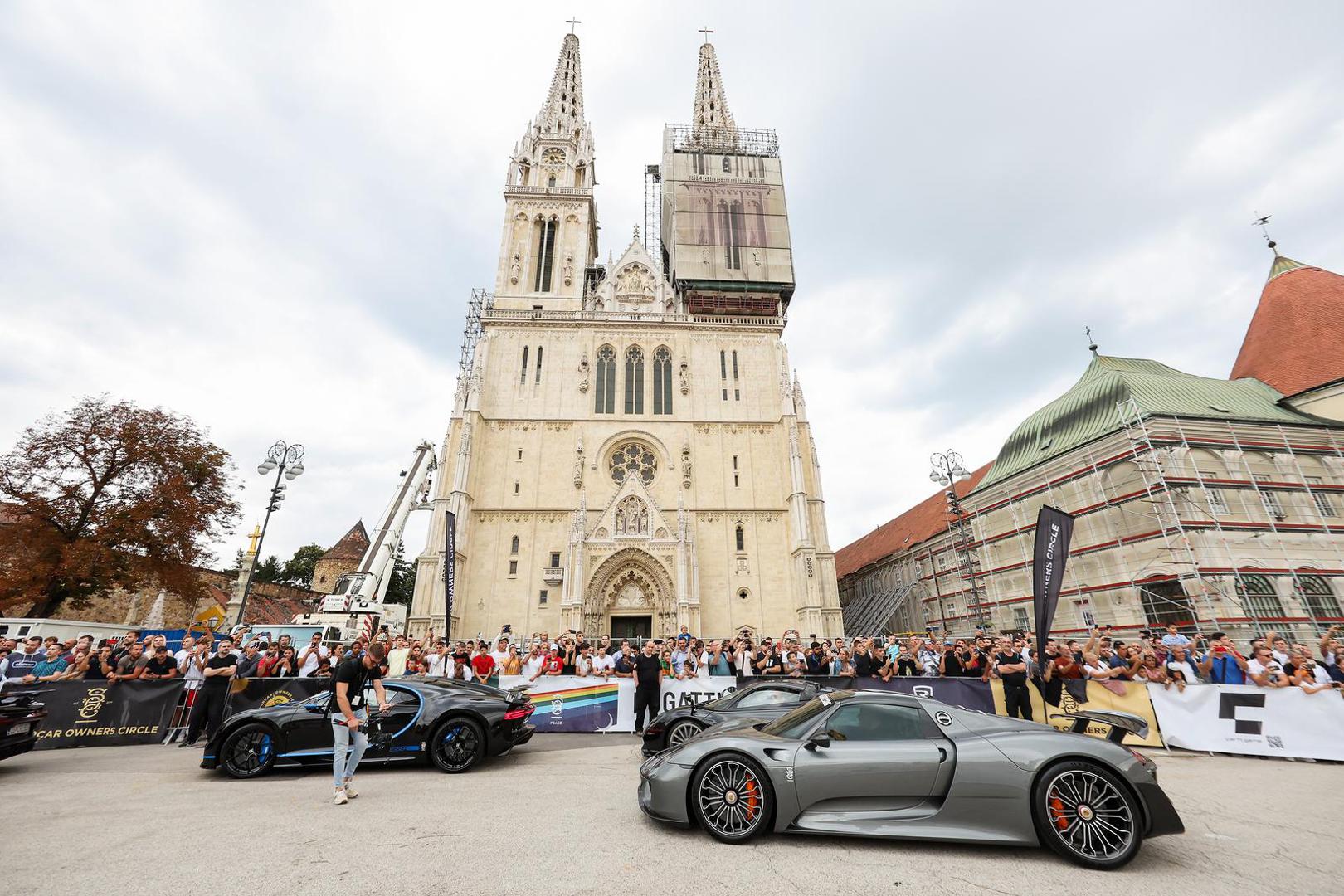 02.09.2022., Zagreb - Ceremonija predstavljanja automobila Supercar Owners Circle Croatia 2022 ispred Katedrale. Photo: Luka Stanzl/PIXSELL