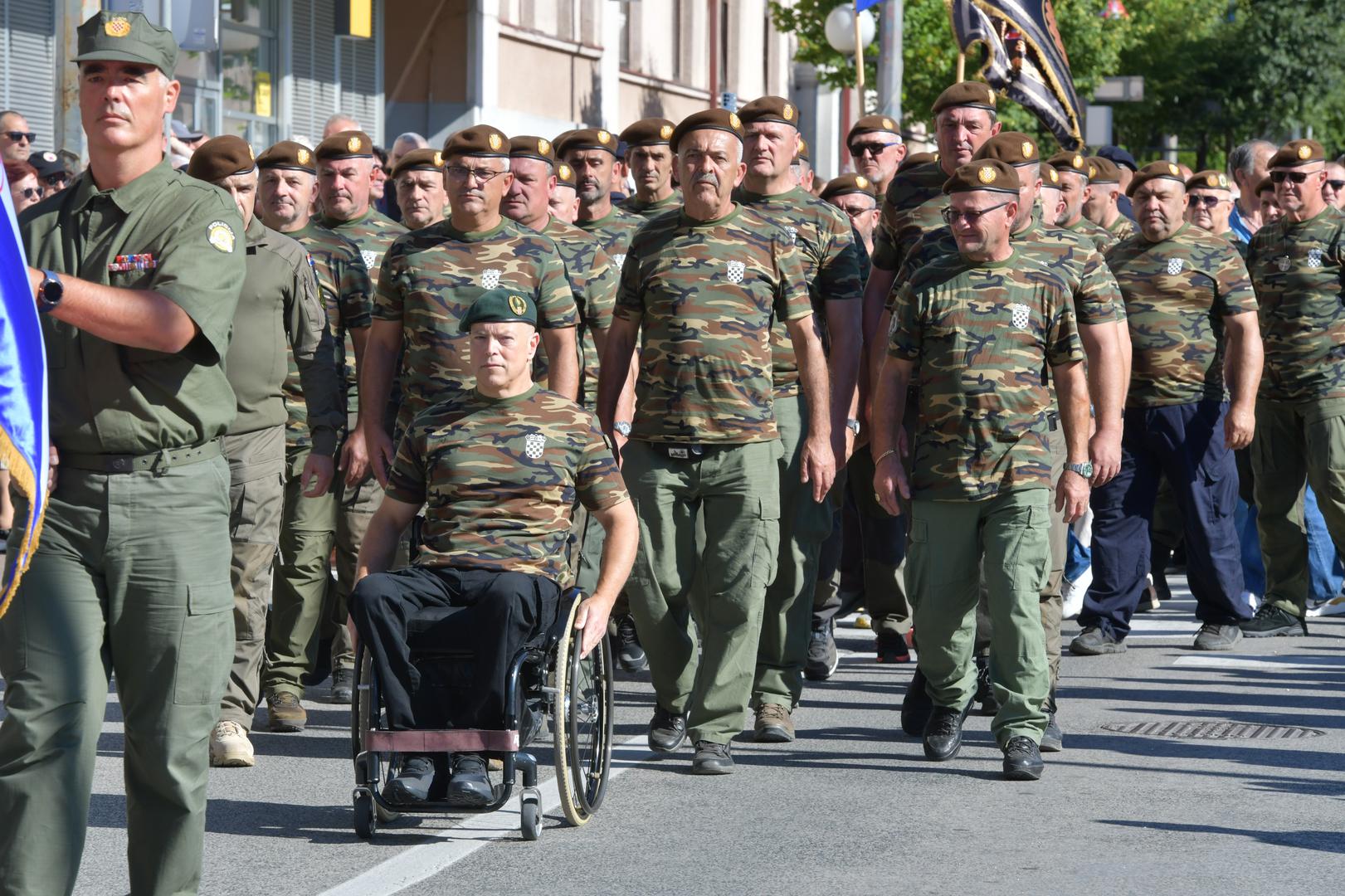 05.08.2025., Knin - Polaganje vijenaca na spomenik Oluja 95 povodom 30.Obljetnice Vojno-redarstvene akcije OLuja. Uz obitelji branitelja vijence je polozio i drzavni vrh, predsjednik Zoran Milanovic, premijer Andrej Plenkovic. Photo: Hrvoje Jelavic/PIXSELL