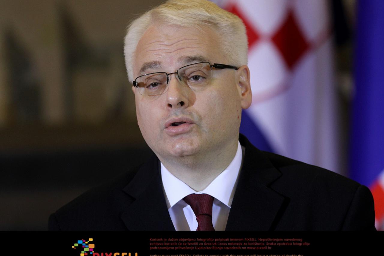 \'02.11.2011., Zagreb, - Predsjednik RH Ivo Josipovic obratio se gradjankama i gradjanima Hrvatske povodom predstojecih izbora. Photo: Anto Magzan/PIXSELL\'