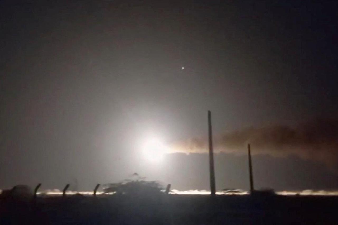 Iranian navy fires a missile, at an unknown location
