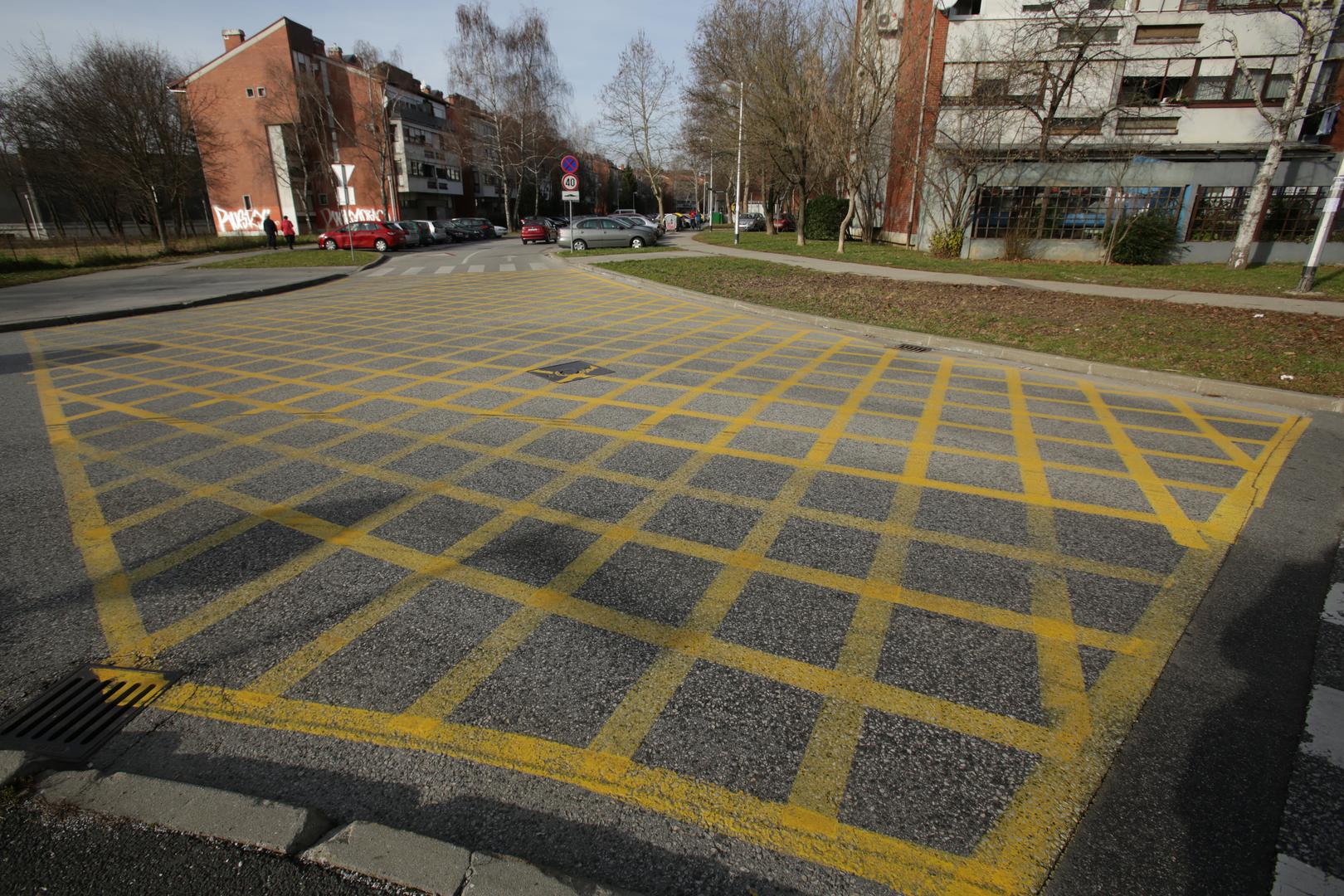 Žute površine već postoje u Zagrebu, ali samo na nekim T križanjima bez semafora