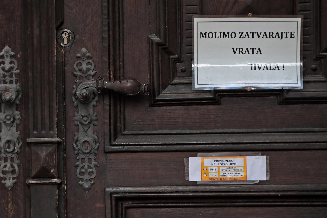 Zagreb: Vidljive posljedice potresa na  osnovnoj školi Josipa Jurja Strossmayera