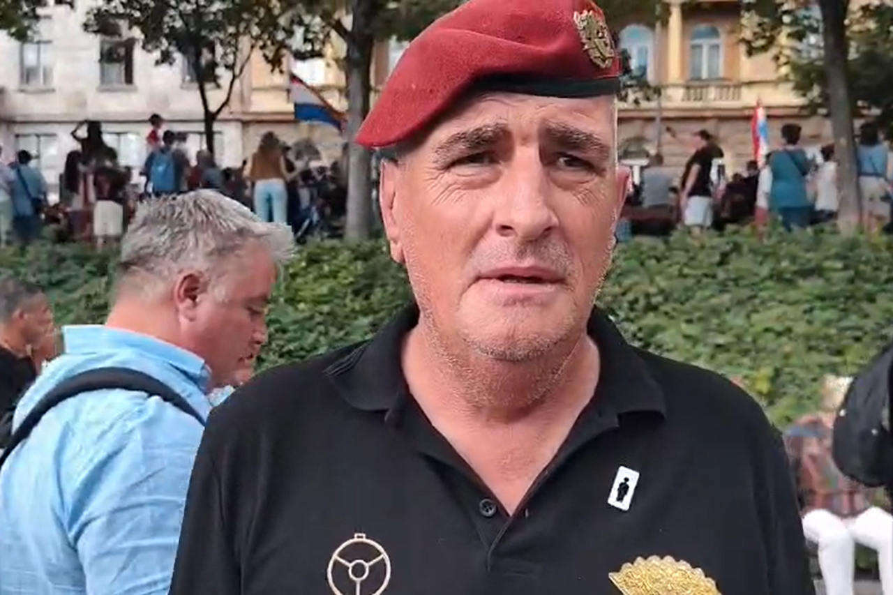 Miro Bulj na prosvjedu