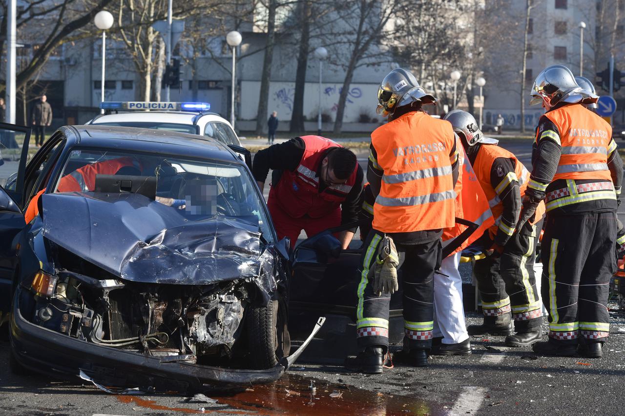 Prometna nesreća u Sloboštini u Zagrebu