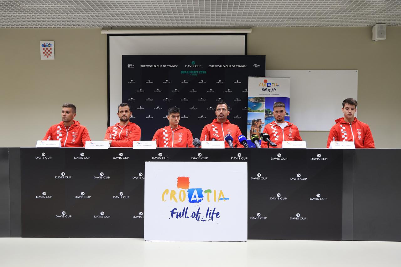 Varaždin: Konferencija za medije reprezentacije Hrvatske uoči Davis Cup susreta s Danskom