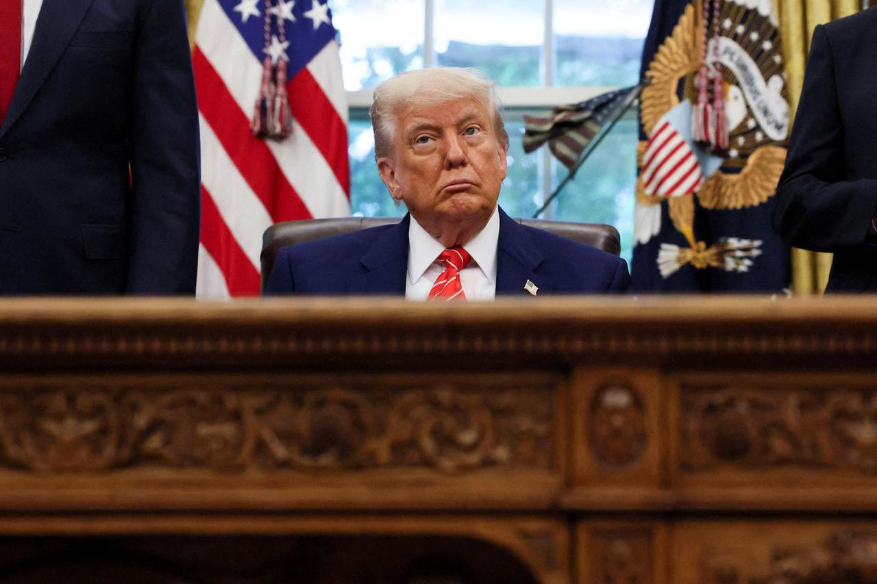 U.S. President Trump announces trade deal with the U.K., at the White House in Washington