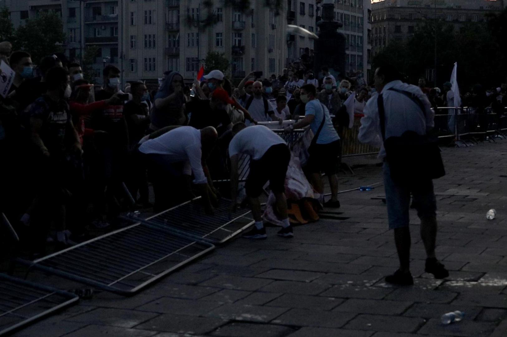 10, July, 2020, Belgrade - Protest of citizens in front of the Assembly of Serbia. . Photo: Stefan Tomasevic/ATAImages10, jul, 2020, Beograd - Protest gradjana ispred Skupstine Srbije. . Photo: Stefan Tomasevic/ATAImages