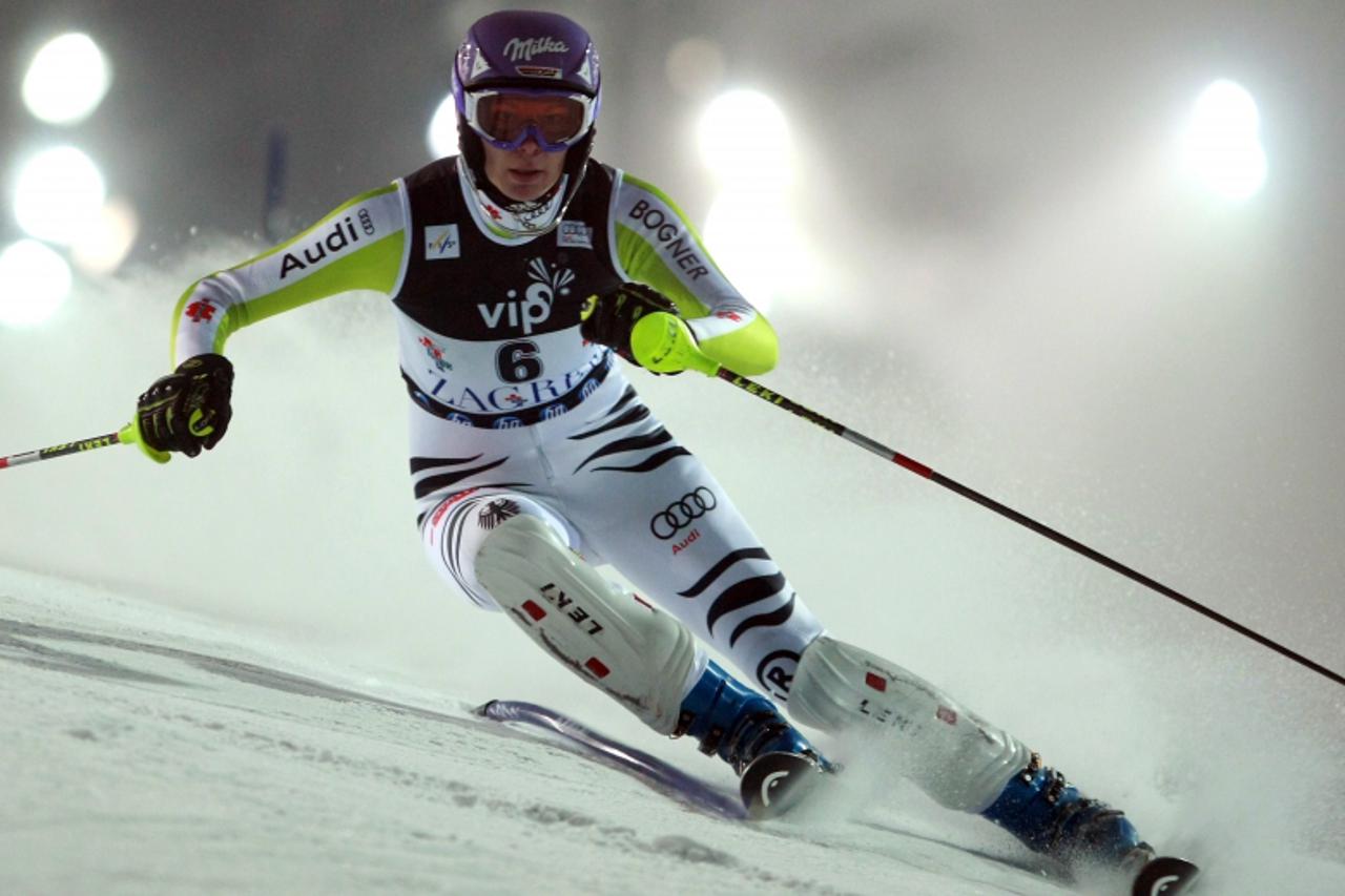 '04.01.2011., Sljeme, Zagreb, Hrvatska -  Druga slalom voznja zenske utrke Snow Queen Trophy za FIS Svjetski kup.  Maria Riesch Photo: Sanjin Strukic/PIXSELL'