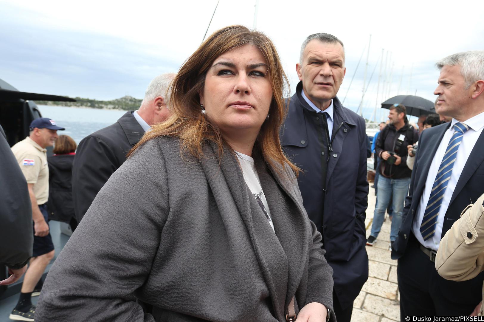 13.05.2019., Sibenik -Predsjednik vlade Andrej Plenkovic sa suradnicima Sibeniku je sudjelovao na predstavljanju sustava nadzora i kontrole ribarstva te smotri ribarskih inspektora. Gabrijela ZalacPhoto: Dusko Jaramaz/PIXSELL