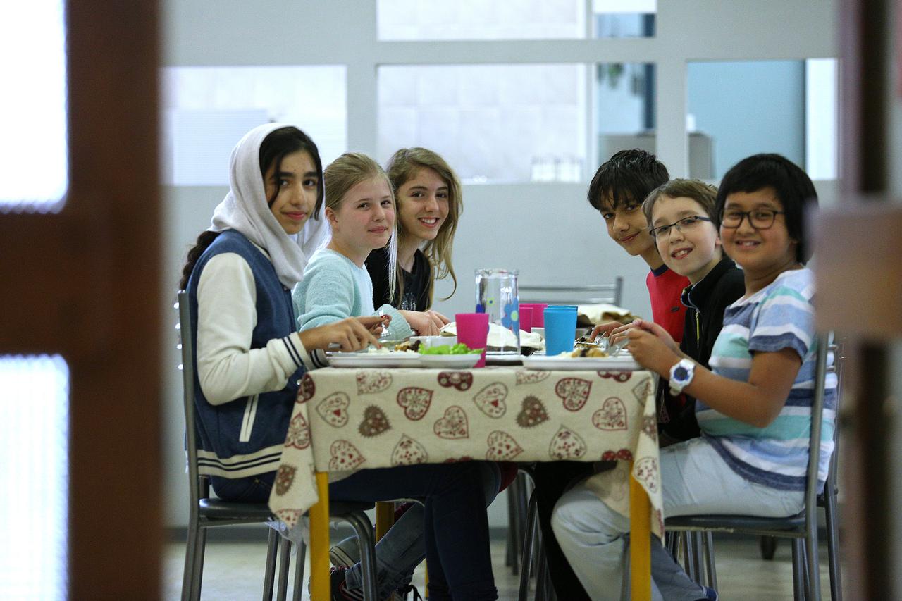 03.02.2015., Zagreb -  Osnovna skola Matija Gubec prva je skola u Hrvatskoj  koja u svojoj prehrani ima halal hranu. 