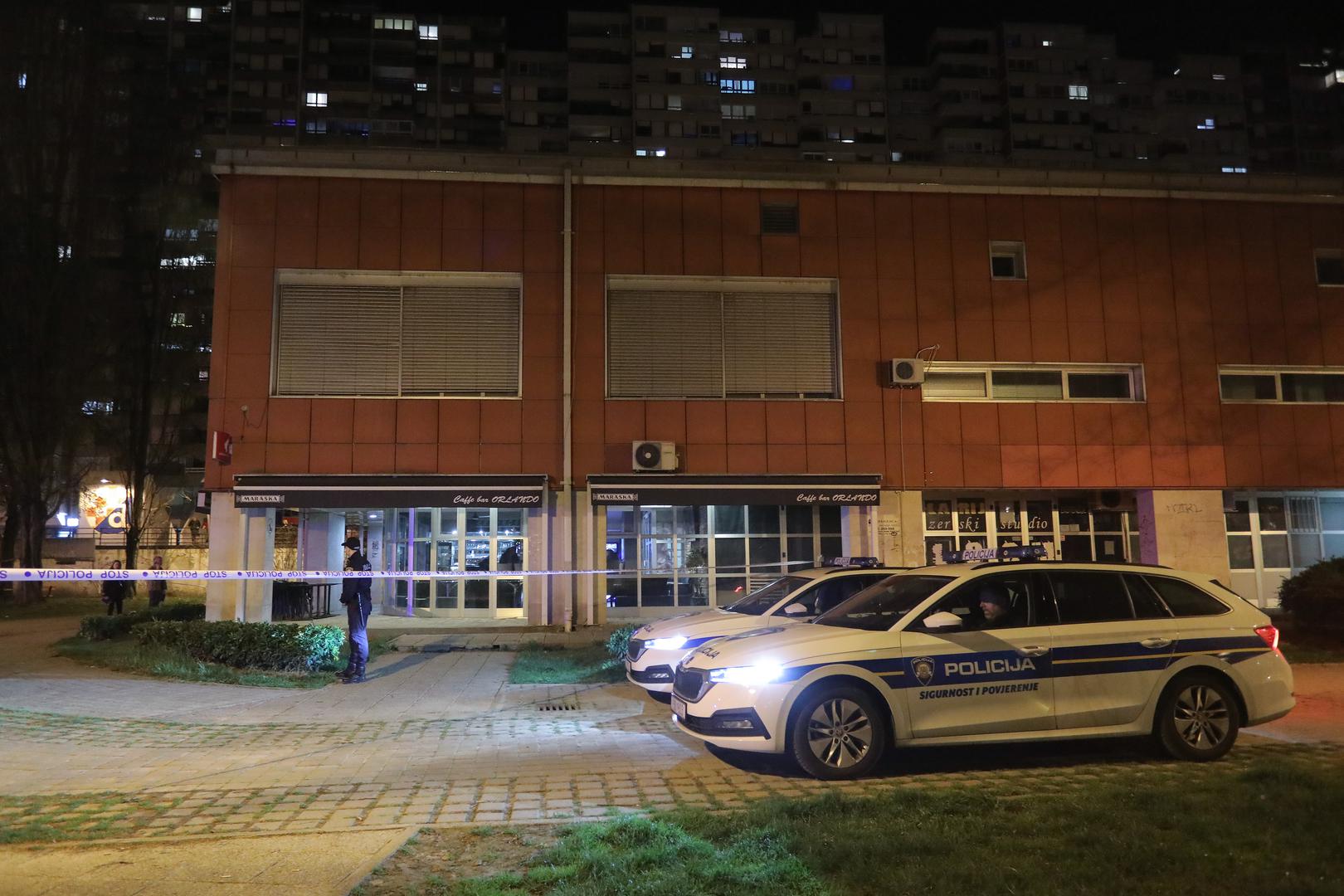 21.03.2023., Zagreb - U Ulici Bozidara Magovca, pred kaficem Orlando, dvojca muskaraca sukobila se na ulici pri cemu je jedan ranjen vatrenim oruzjem. Photo: Tomislav Miletic/PIXSELL
