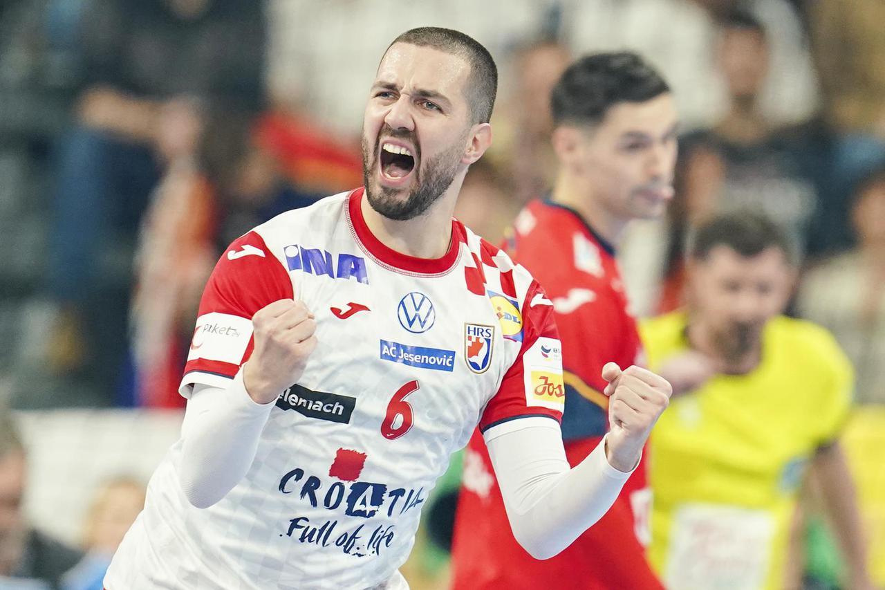 Mannheim:  Utakmica 1. kola skupine B na Europskom prvenstvu rukometaša Hrvatska - Španjolska