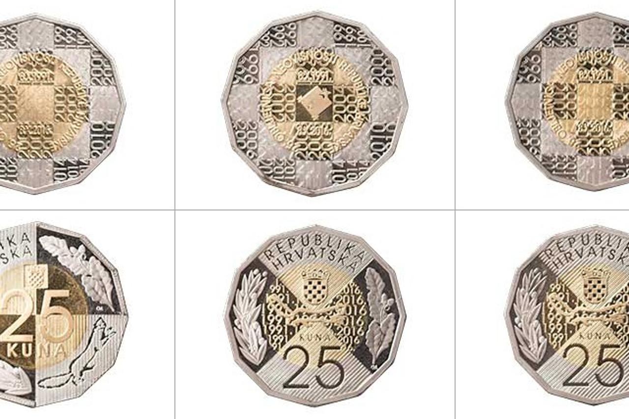 Prijedlog kovanica od 25 kuna za 25 godina neovisnosti