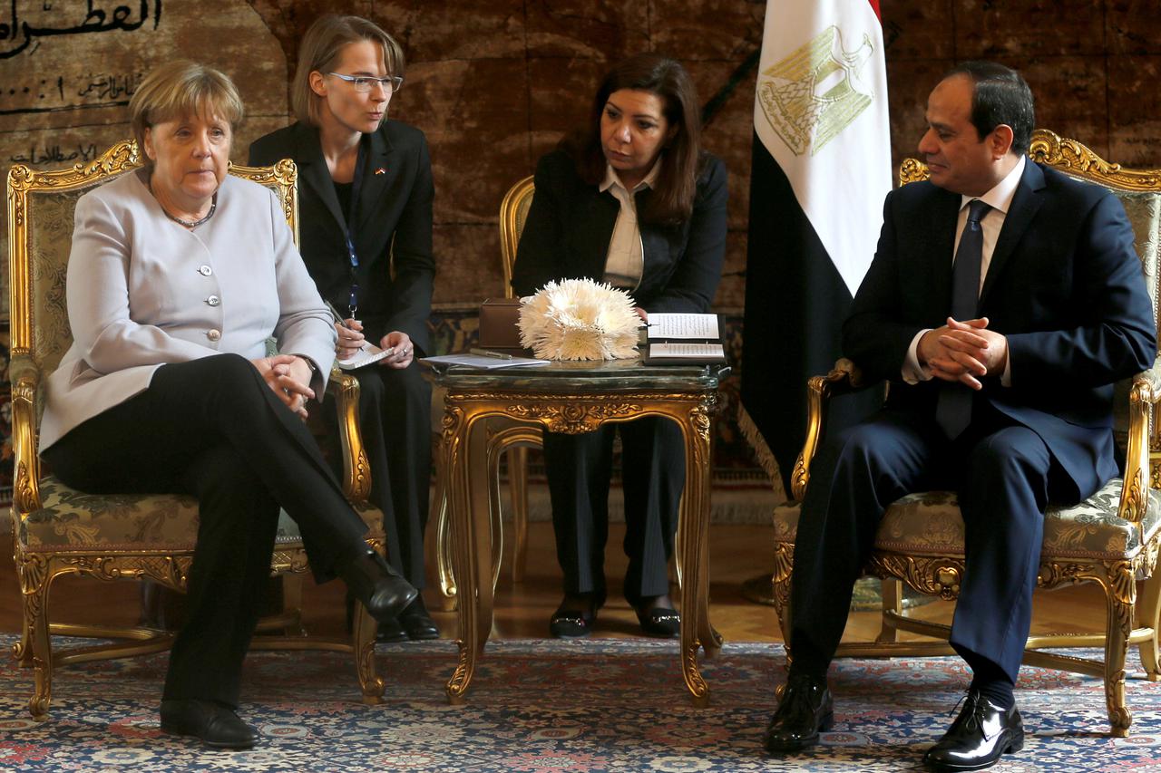 Angela Merkel i Abdel Fattah al-Sisi