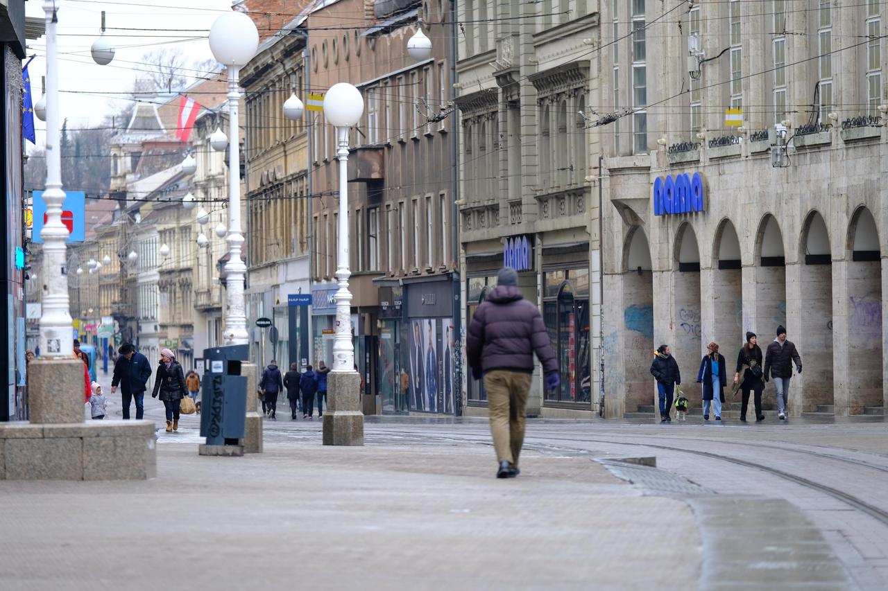 Zagreb: Tmurna nedjelja u centru grada