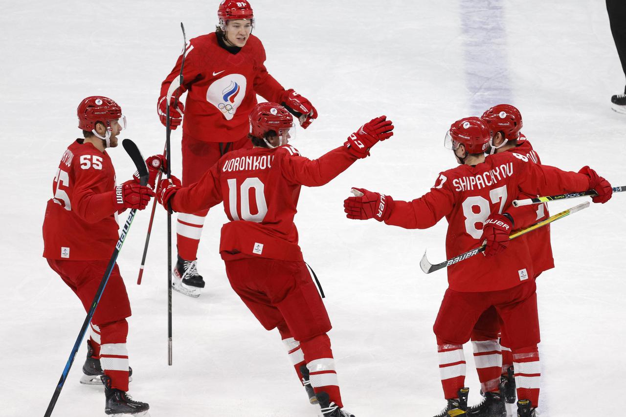 Ice Hockey - Men's Play-offs Quarterfinals - Russian Olympic Committee v Denmark