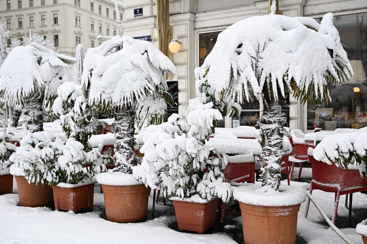 Snowstorm hits Austria