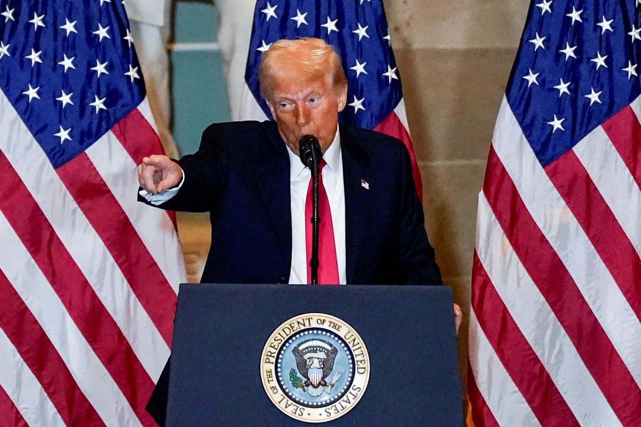U.S. President Trump attends the annual National Prayer Breakfast at the U.S. Capitol