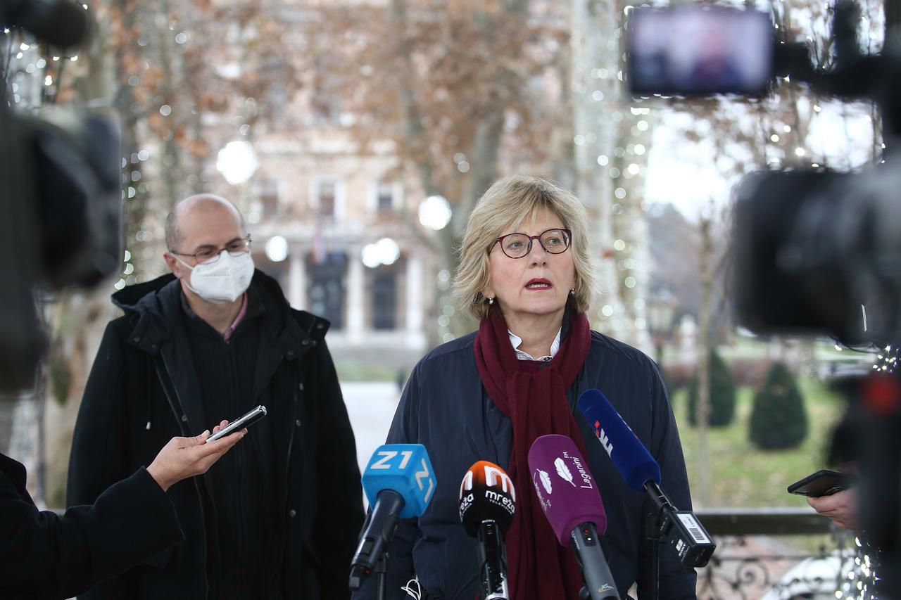 Zagreb: HSLS na Zrinjevcu održao konferenciju za medije na temu potresa u Zagrebu