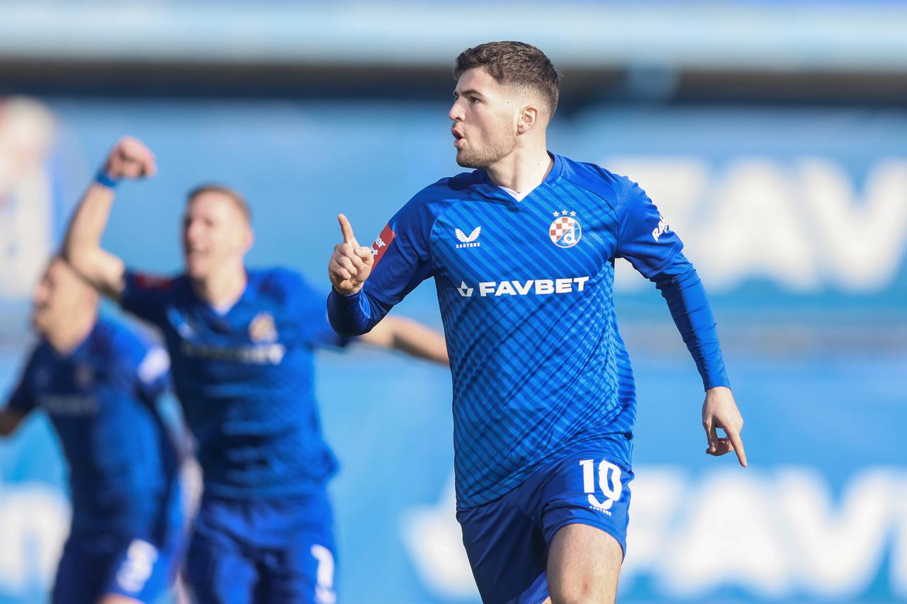 Zagreb: Slavlje Dinama nakon prvog pogotka protiv Hajduka u 19. minuti