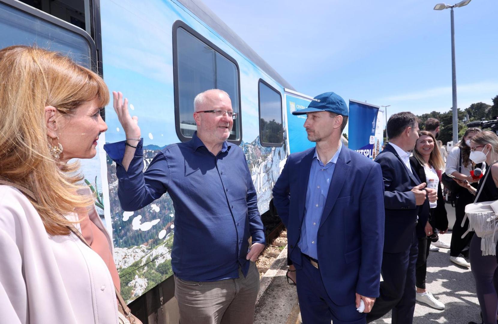 29.05.2021., Split - U suradnji s ceskim prijevoznikom RegioJetom na zeljeznicki kolodvor stigao je prvi vlak s ceskim, slovackim i madjarskim turistima. Program putovanja i boravak u Splitsko-dalmatinskoj zupaniji pripremljen je za 30 predstavnika vodecih ceskih, slovackih i madjarskih medija. Vlasnik Regio Jeta Radim Jancura Photo: Ivo Cagalj/PIXSELL