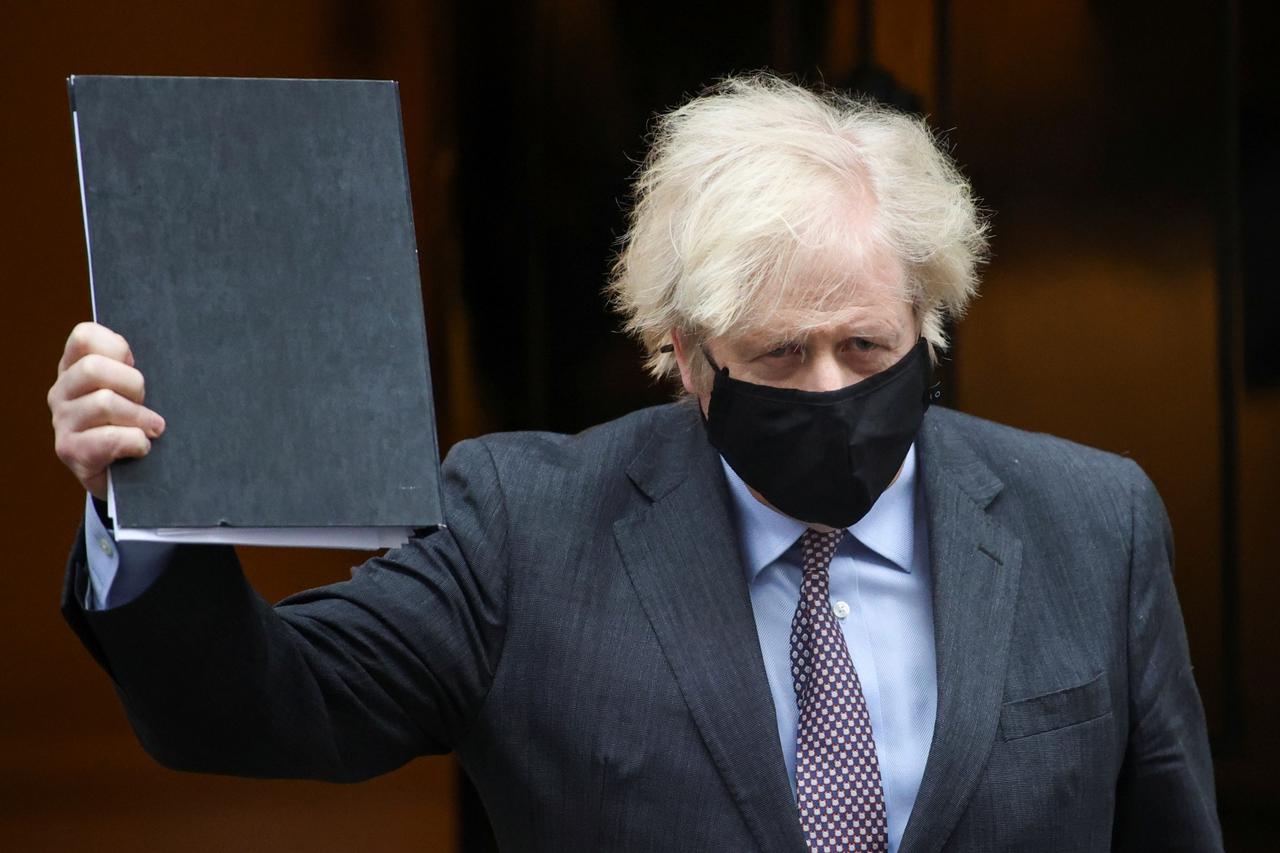 Britain's Prime Minister Boris Johnson leaves Downing Street in London