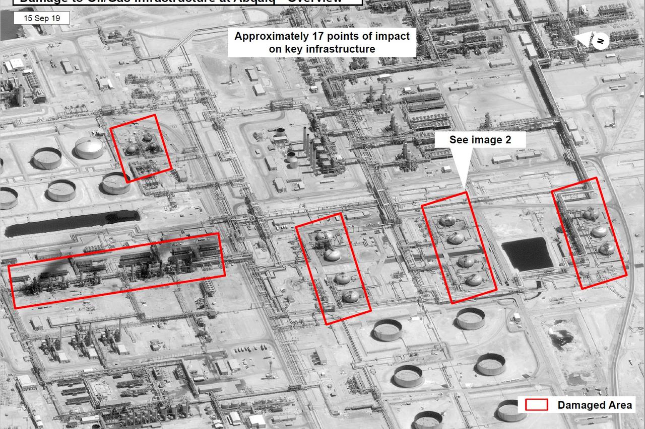 Satelitske snimke pokazuju štetu na infrastrukturi Aramca