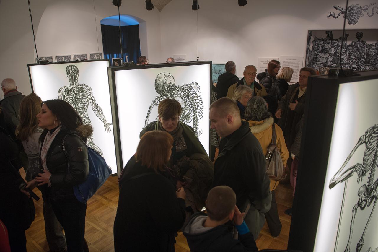 31.12.2014., Zagreb - U Hrvatskom prirodoslovnom muzeju otvorena je izlozba Andreas Vesalius 1514.- 1564. razotkrivanje ljudskog tijela u renesansi. Photo: Daniel Kasap/PIXSELL