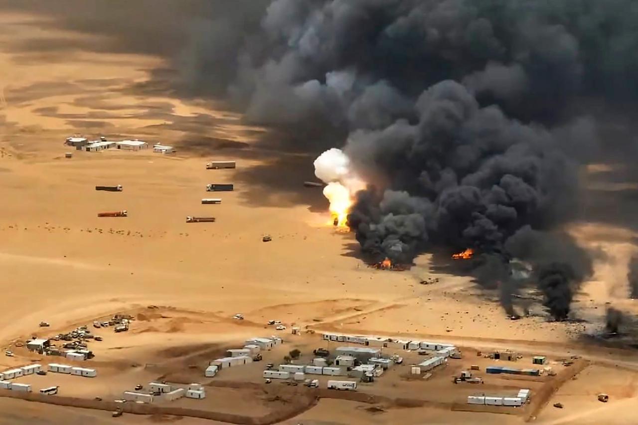 Houthi missile strike hits Saudi trucks in Hadhramaut