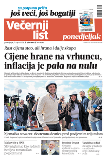 Večernji list naslovnica