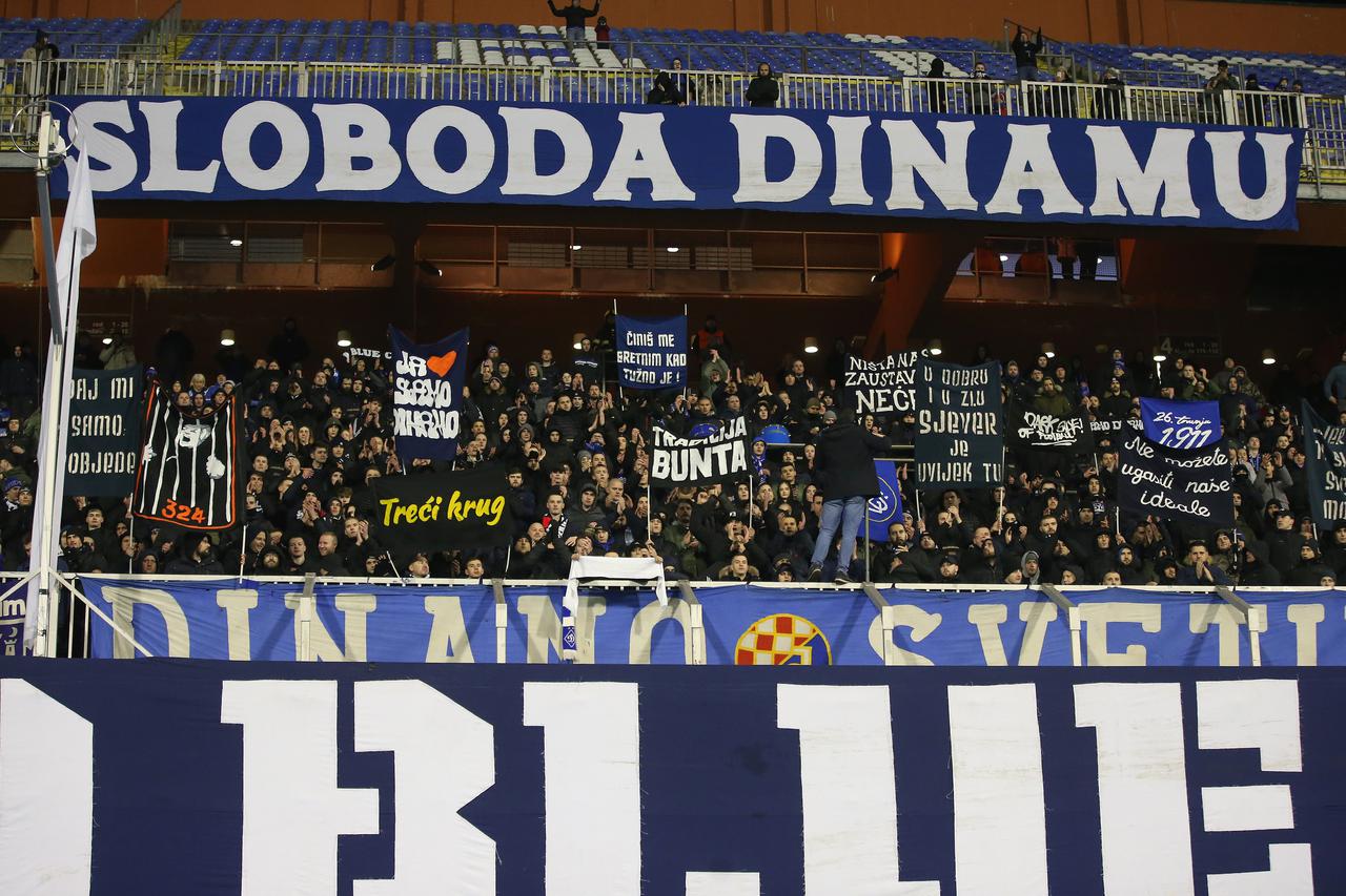 Navijači na utakmici 21. kola SuperSport HNL-a između Dinama i Istre