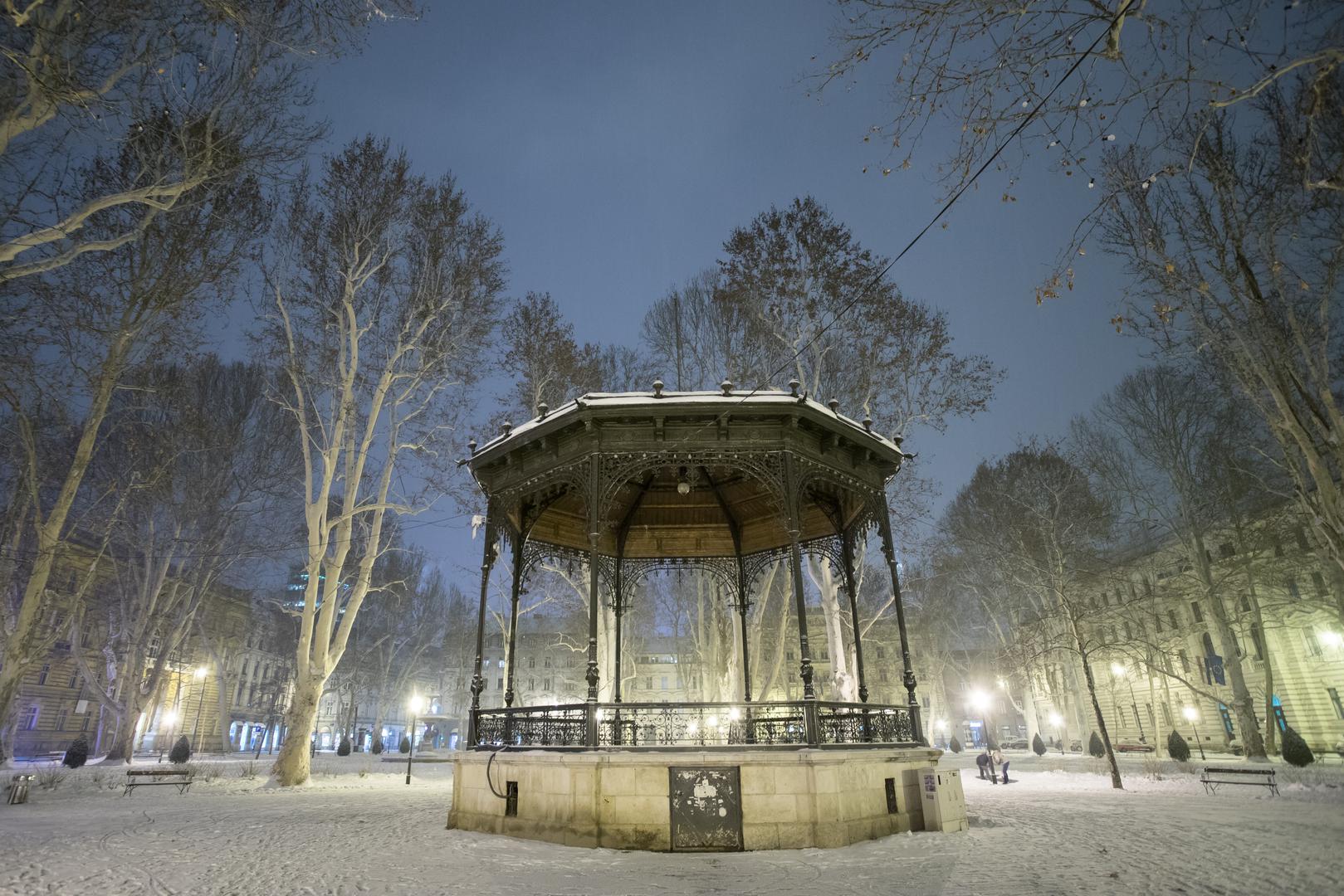 Zagrebačka zimska idila u noći 1.3.2018.